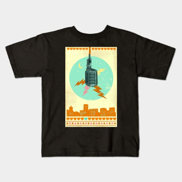 CITY MIC Kids T-Shirt by Showdeer